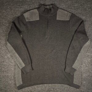 Vineyard Vines Men's Gray Quarter Zip Pullover Merino Wool Sweater Preppy Size L